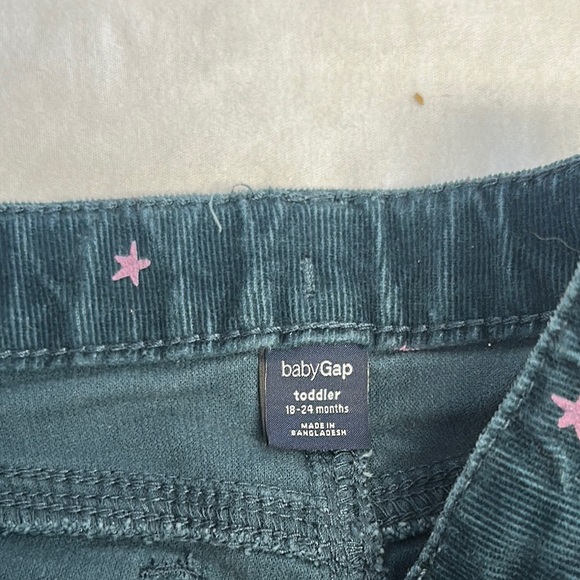GAP Blue and Pink Corduroy pants with Star Pattern - Picture 2 of 4